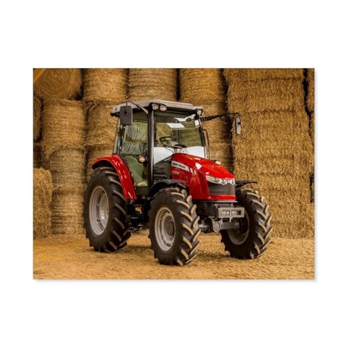 Kit peinture diamant 5D tracteur rouge 40x50cm avec broderie strass DIY pour adulte K75
