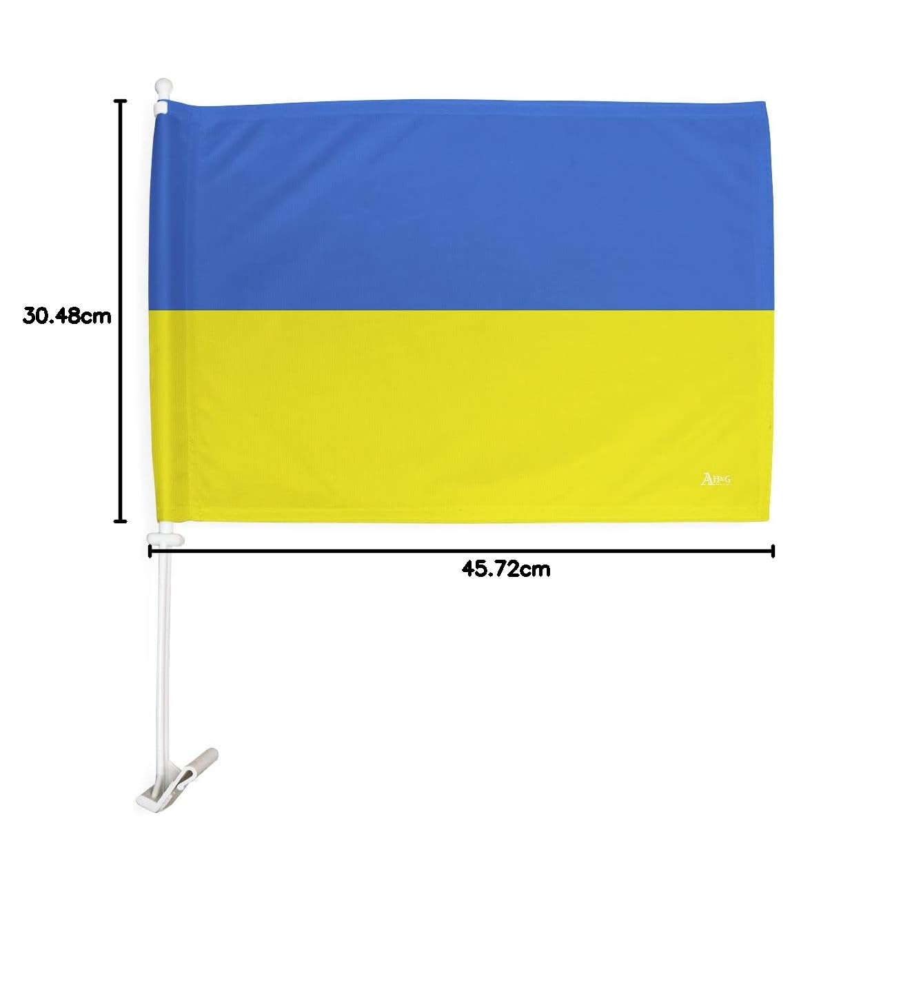 Bandera de Ucrania Para Carros ukraińska flaga samochodowa na klips do okna stojak na słup z ukraińską dekoracja domu baner dekoracje samochodowe mały baner ogród podwórko prezent wyprodukowany w USA