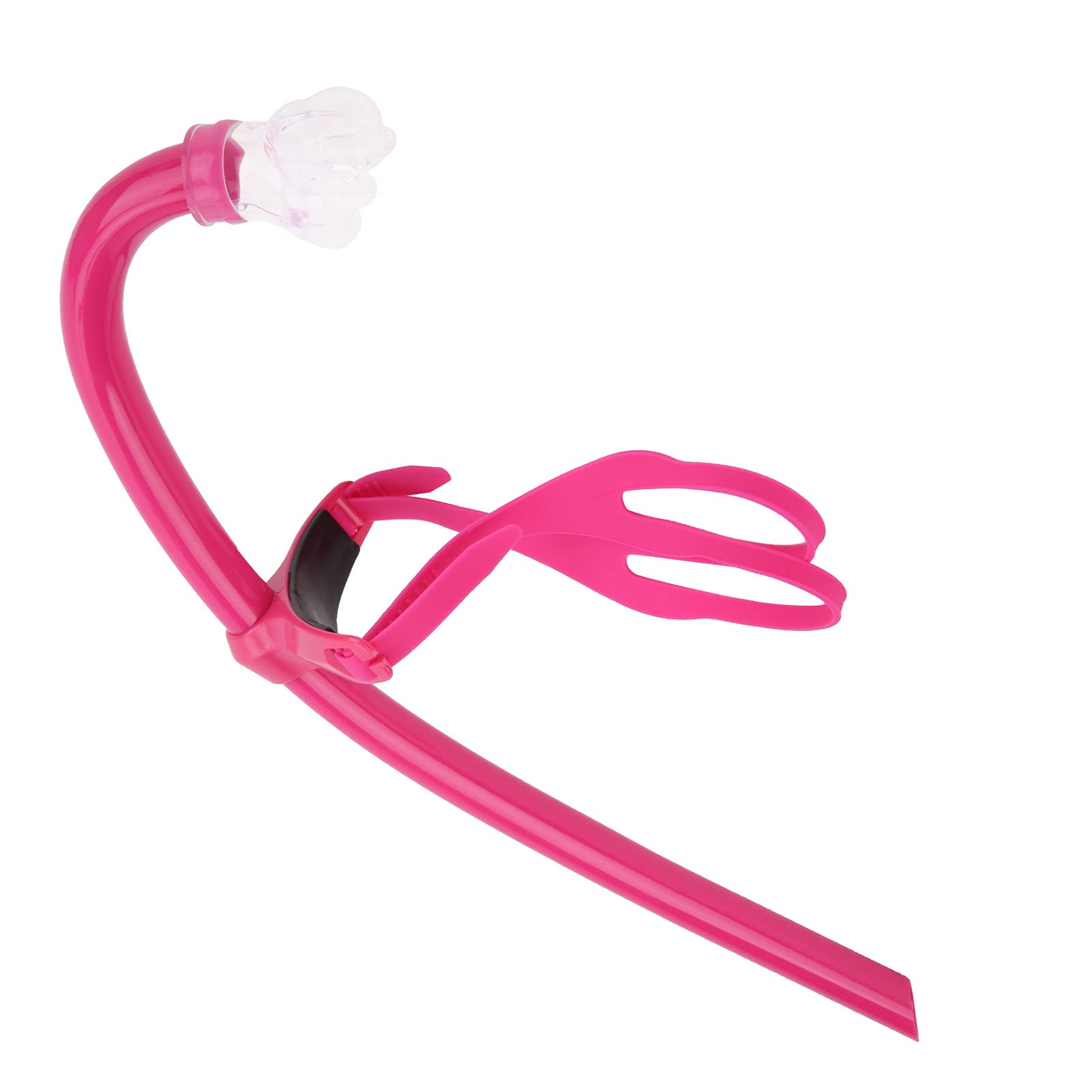 Front Mounted Silicone Snorkel for Swimming Training with Adjustable Headband and HighGrade Mouthpiece for Diving and Beginners, Swim Training Gear for Adults and Kids (Blue) (Black) (Red)