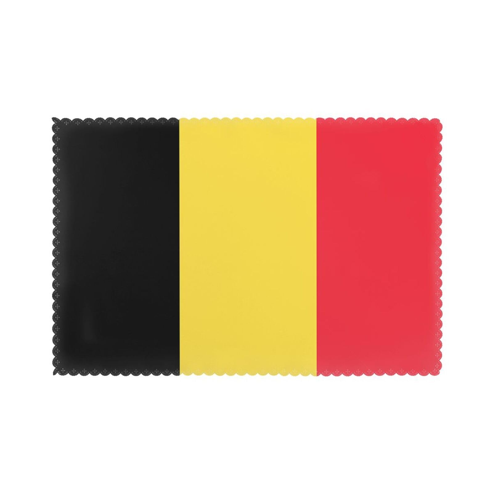 Flag of Belgium Placemats set of 6, insulated, washable, suitable for kitchen, dining room, parties, etc.