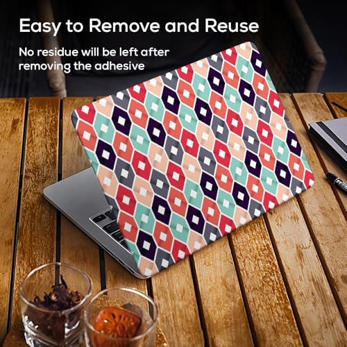 Image of Galaxsia Designer Pattern 001 Top+Wrist Pad Vinyl Laptop Skin /Sticker /Cover Upto 15.6 Inches Laptops Laminated-Removable-HD Quality Compatible for Hp-Dell-Sony-Lenovo-Asus etc.(15x10 Inches)