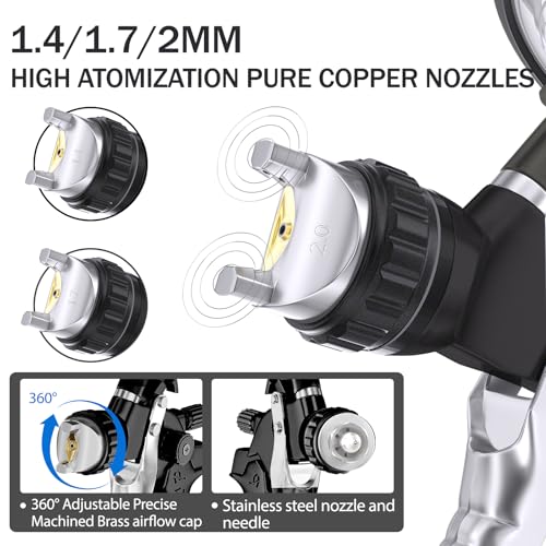 HVLP Air Spray Gun with Nozzles