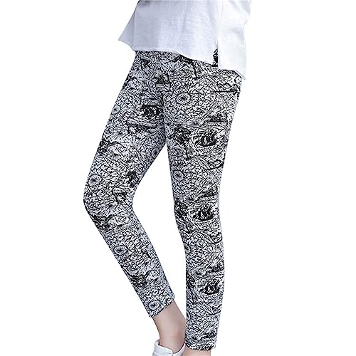 Pants Summer New Black Sailing Line Print Children's Fashion Casual Mid Rise Cropped Pants