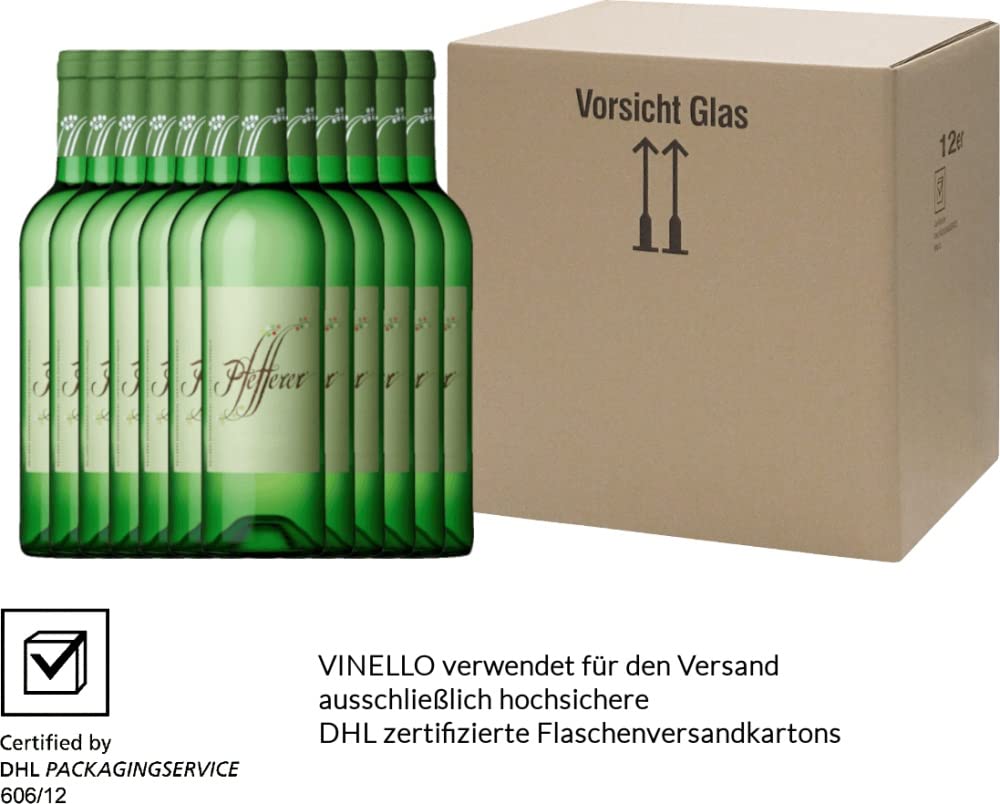 Pfefferer von Kellerei Schreckbichl - Weißwein 12 x 0,75l VINELLO - 12er - Weinpaket inkl. kostenlosem VINELLO.weinausgießer