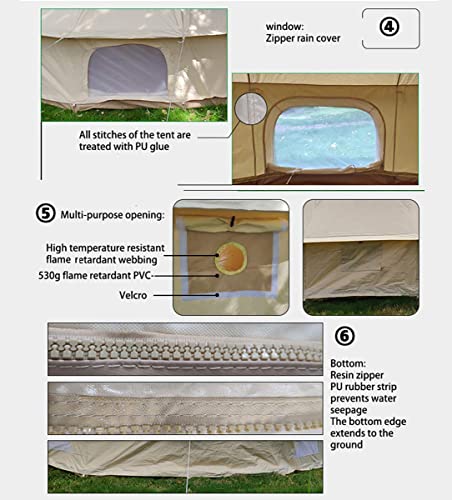 Carpa tipo yurt 8-10 personas camping familiar impermeable miniatura 6