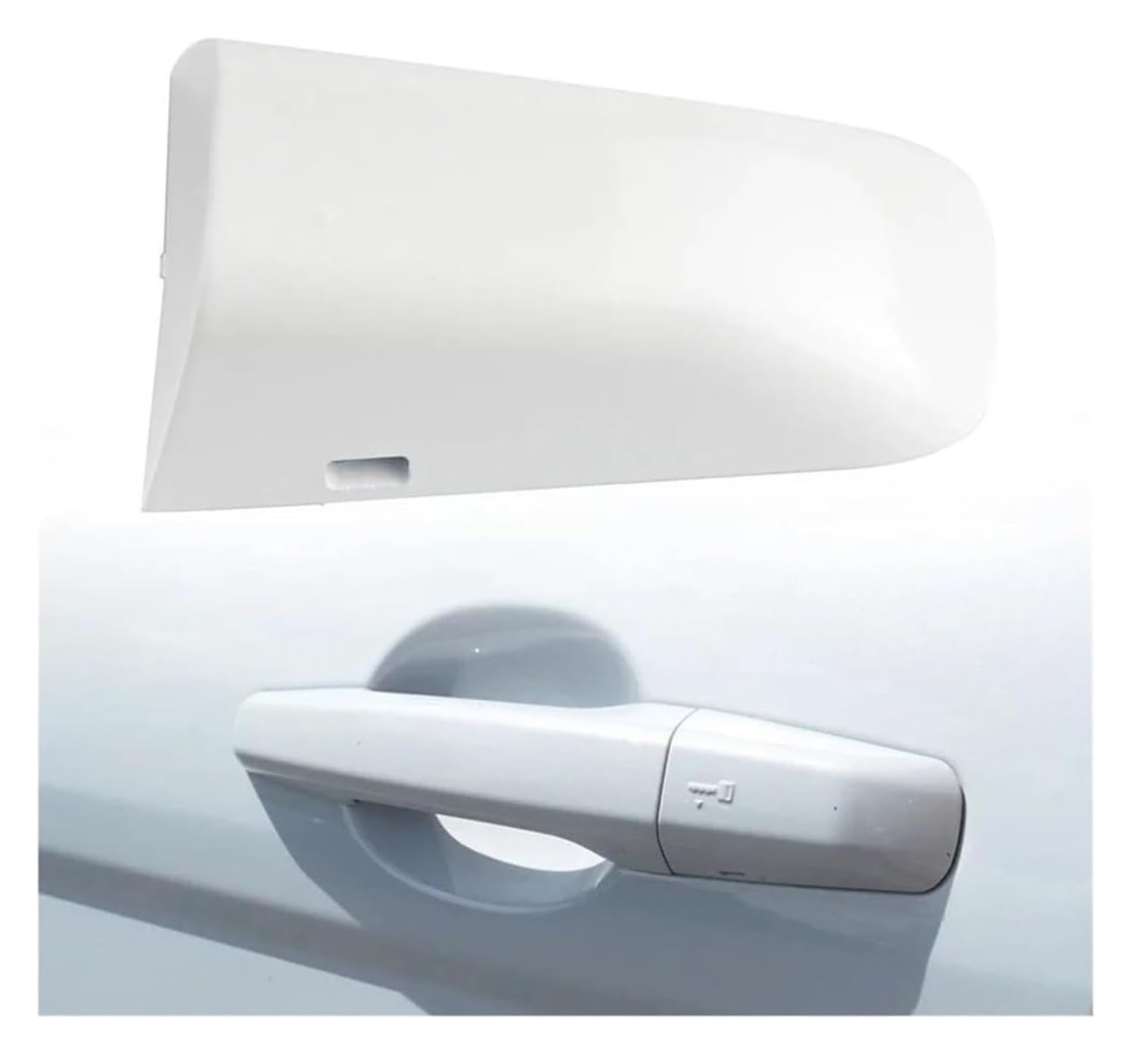 Qwqthgs White Car Exterior Door Handle Cap For Range For Rover Sport For Discovery Lr048299 Exterior Door Handles Parts Front Lh Handle Cap Cover(White)