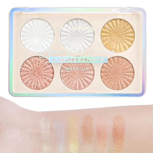 Professional Makeup Highlight & Contour Pro Palette, Polvo Contorno Kit, 6 mate difuminable y brillo nacarado