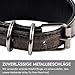 FAVPET Luxus Echtleder Windhund Halsband Breit mit QR Code Anhänger, Weiches Lederhalsband Hund Breit Whippet Italienisches Windspiel Saluki Lurcher Spanischer Galgo Greyhound Podenco (Grau, XS)