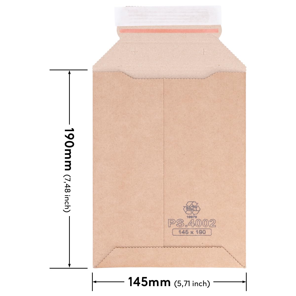 verpacking 400 Buste in cartone ondulato 14,5 x 19 cm formato A6, Buste per spedizioni con chiusura adesiva e apertura a strappo
