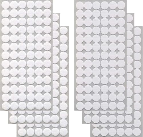 SOPSTUO 1008pcs Sticky Dots Double Sided, Hook and Loop Dots, Self Adhesive Dots Tapes, Waterproof DIY Double Sided Sticky Dots for Office, Home, School (10mm)