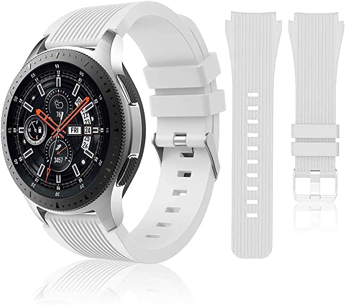 iwon Replacement 22mm Watch Straps Compatible With Samsung Galaxy Watch 46mm/Huawei Watch GT 2/Samsung Gear S3 Classic/Samsung S3 Frontier Silicone Watch Strap (Watch NOT Included)