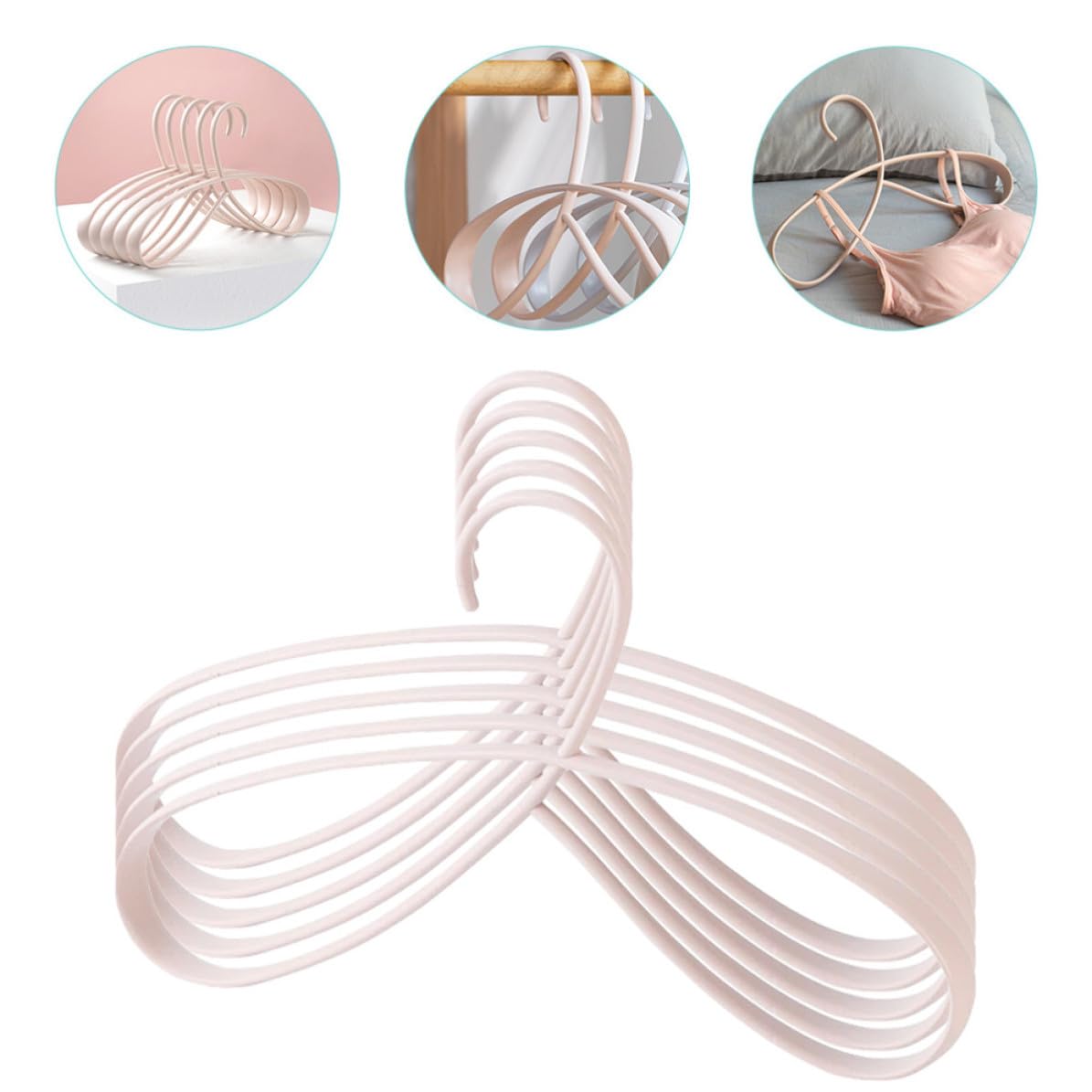 Alasum Grucce Multiuso Design Moderno Set 5 Pezzi in Plastica Antiscivolo Resistenti per Armadio e Organizzazione Abiti a Casa