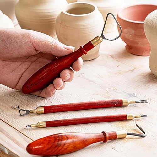 Herramientas de corte de cerámica, cabezal de corte de acero de tungsteno de doble extremo para esculpir y modelar arcilla, herramienta esencial para artistas y artesanos