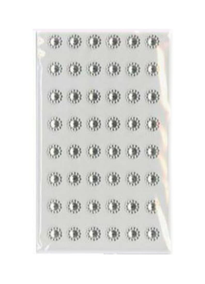 Vsorce4u 48pcs x 8mm Self Adhesive Stick On Diamante Pearl Sun Flower Gems for Wedding, Crafting