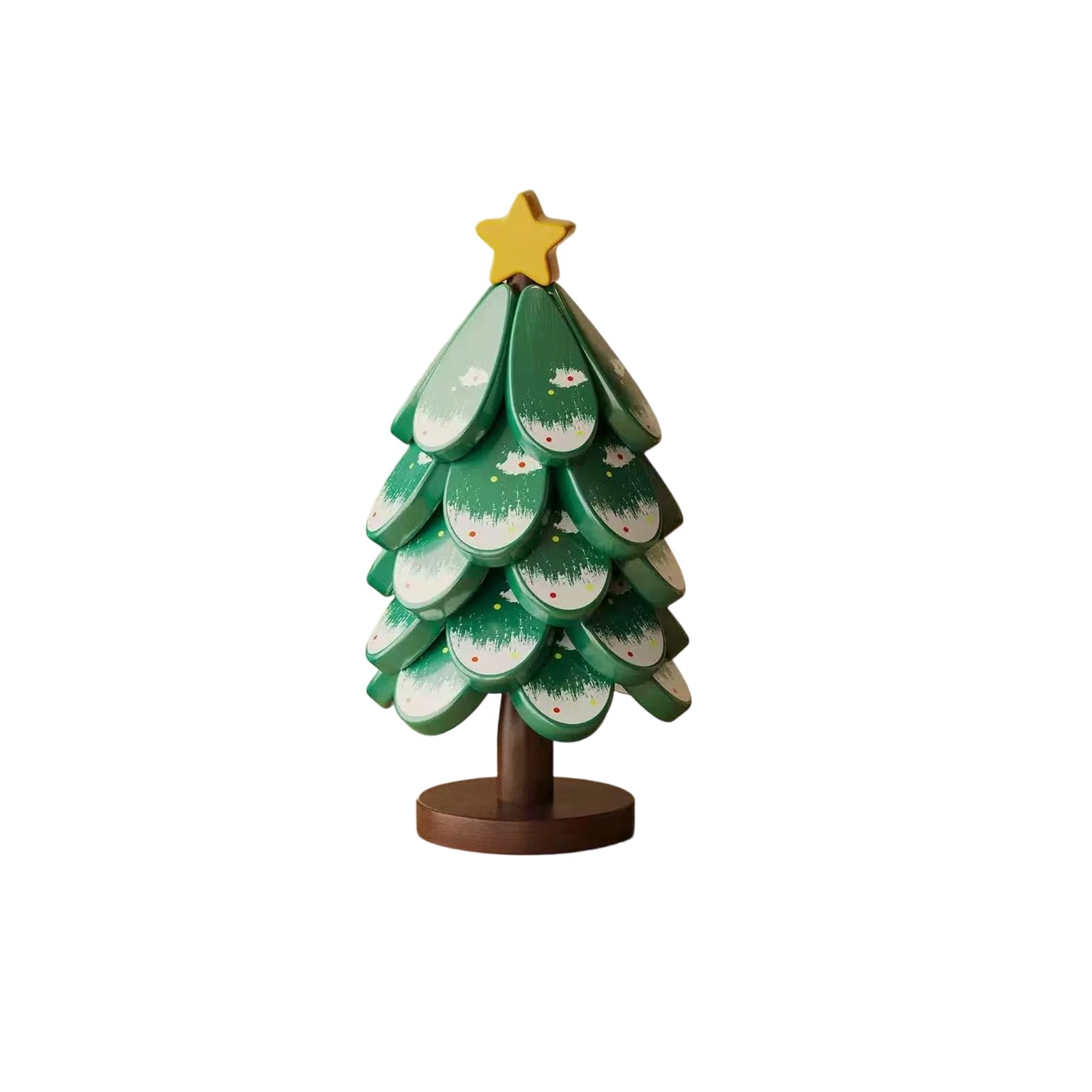 Christmas Tree Shape Wood Heatproof Coasters Set Holiday Table Decors Protective Placemat for Dinner Party Decoration Heatproof Dining Table Pad