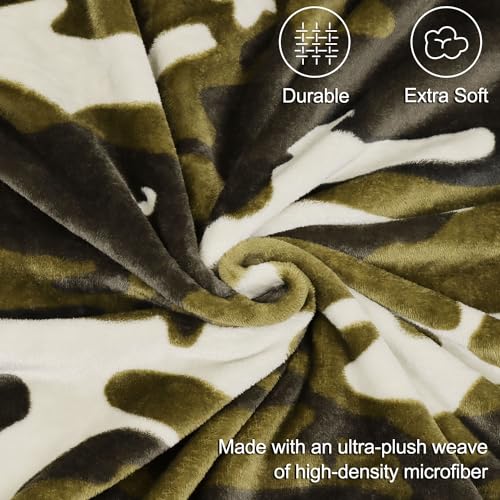 HommomH 50" x 60" Camouflage Throw Blanket Comfort Warmth Soft Cozy Double Print Camo Throw Gift for Man Boy by HommomH - Used condition - Image 4
