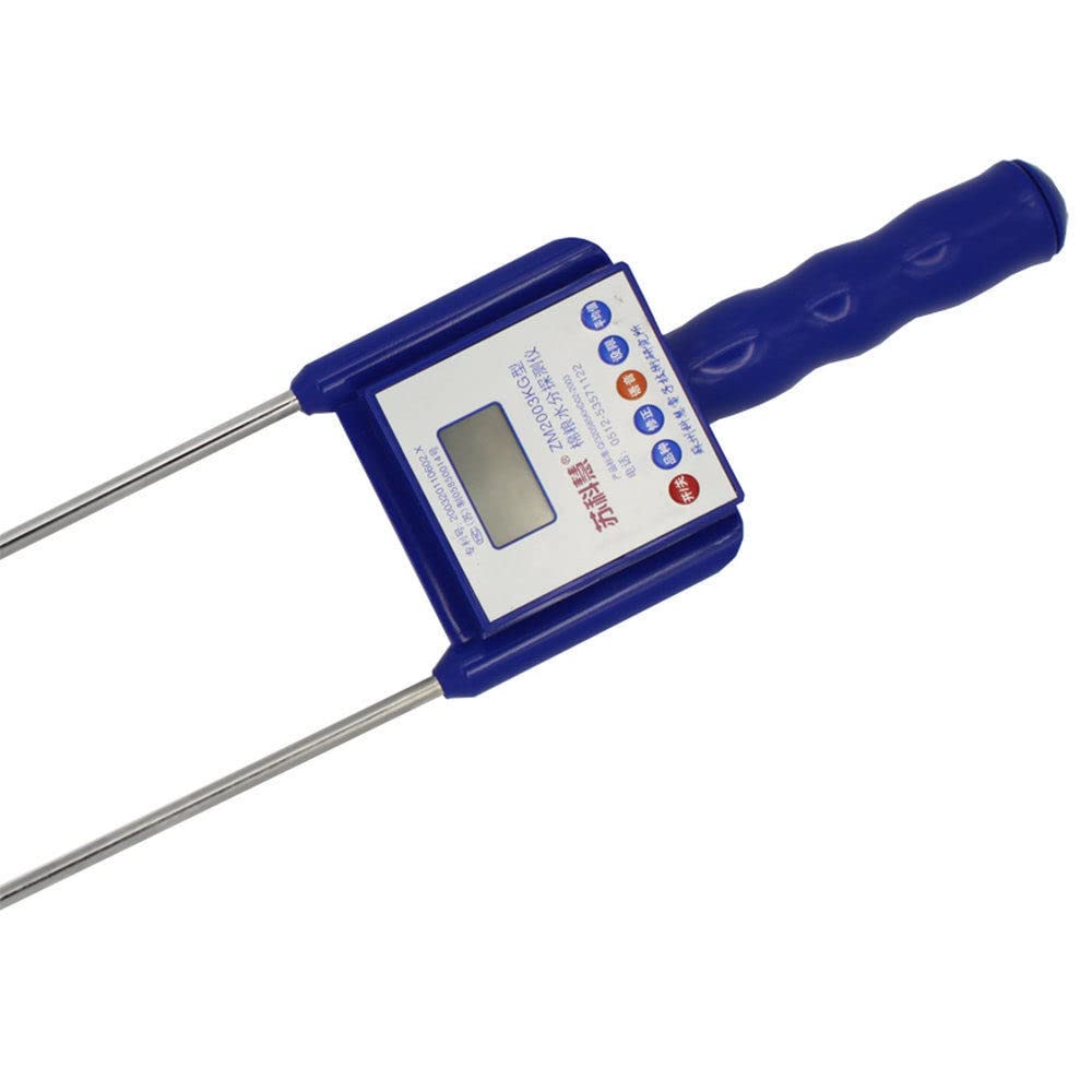 Digital Corn Grain Moisture Meter Tester with Probe Resolution 0.1% Average Memory Wide 9CM