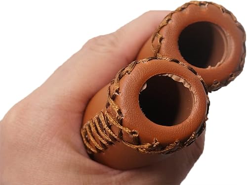 Miniatura 9 de 1 par casual retro playa Cruiser bicicleta mango largocorto agarres de cuero sintético PU manillar bicicleta para la mayoría de MTB BMX bicicleta