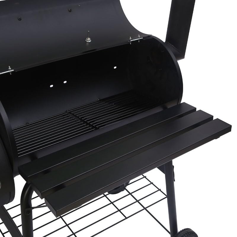 Griglia a carbone con affumicatore offset, barbecue portatile resistente per grandi eventi all'aperto