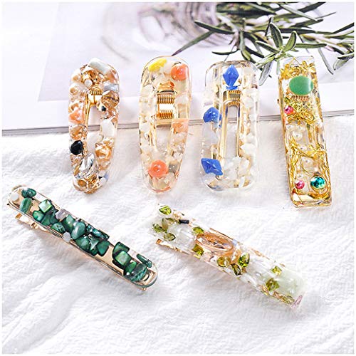 Resin Molds Silicone Hair Clips Making Kit,Hair Pin Casting Mould,Crystal Epoxy Resin Mold Hair Clip Barrette Silicone Mould DIY Crafts Hairpin Jewelry Making Tools for Women,Girls,Toddler,Baby - Image 3