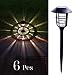 Go2garden Solar Walkway Lights Bright Outdoor Pathway Lights, Waterproof Sun Powered LED Landscape Stakes Lighting for Yard,Path,Lawn (Black, 8Lumens, 6Pcs)