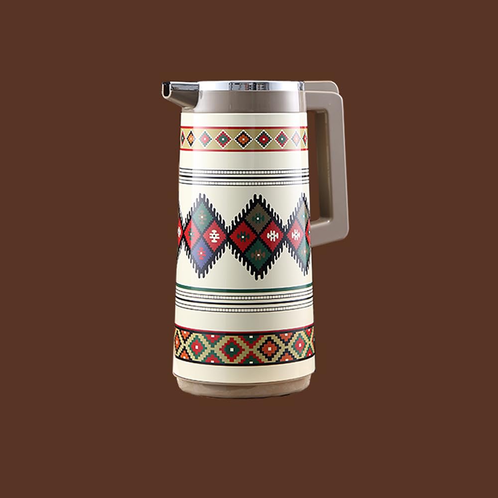 Termo vintage para restaurante, ligero, botella de agua para el hogar, escritorio de recepción para contener líquidos calientes y fríos, botella de agua de 64 onzas, termo de café de gran
