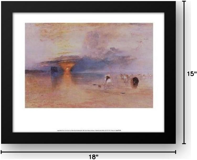 Calais Sands at Low Water 18x15 Framed Art Print by Turner, J.M.W.
