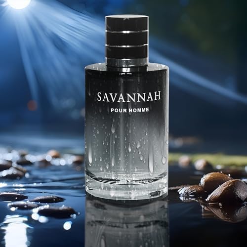 Image of AFLUXE 2PCS Men's Cologne Eau De Toilette Valentine Milano Savannah 3.4 Fl Oz Each Fresh Romantic Scent Daily Wear Perfume for Men