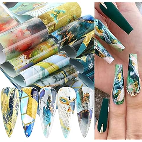 FUMIHIT Marble Nail Foils (10 Pcs) Cover