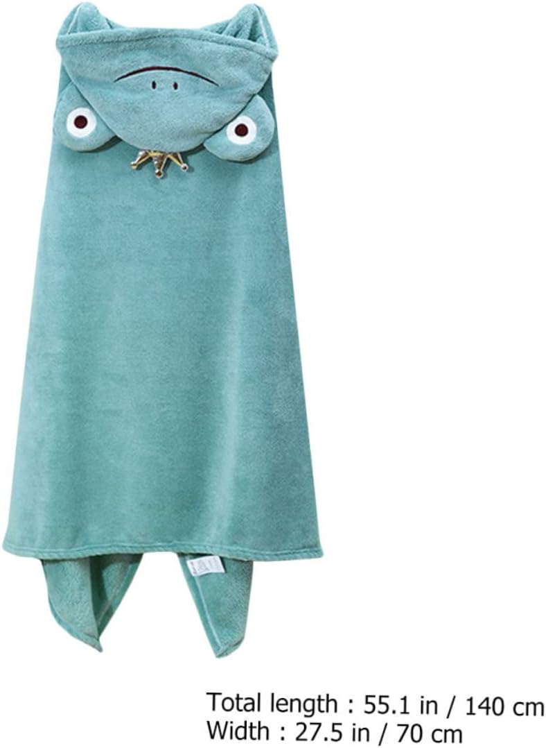 Toyvian Hooded Boys and Girls Bathrobe Cartoon Design Bathing Towel Boy Girl Towel