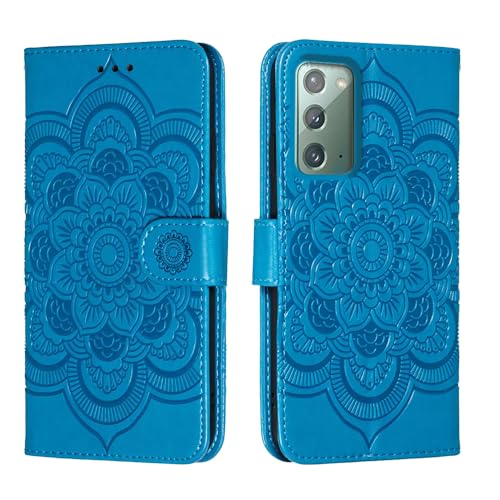 shingtomua for Samsung Galaxy Note20 5G Case Wallet with Card Holder Kickstand Magnetic Soft Leather Flip Fold Case for Samsung Note 20 Cover (Blue)