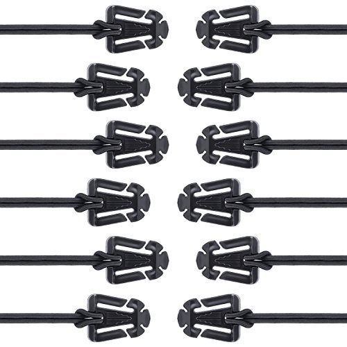 GiftedMary 13 Pack Tactical Molle Attachments of 1 Webbing Key Ring 4 Locking D-Ring Hanging Hook 4 Web Dominator Elastic Strings 4 Tactical Gear Clip Buckle for Backpack Bag Vest Straps (12 Pack)