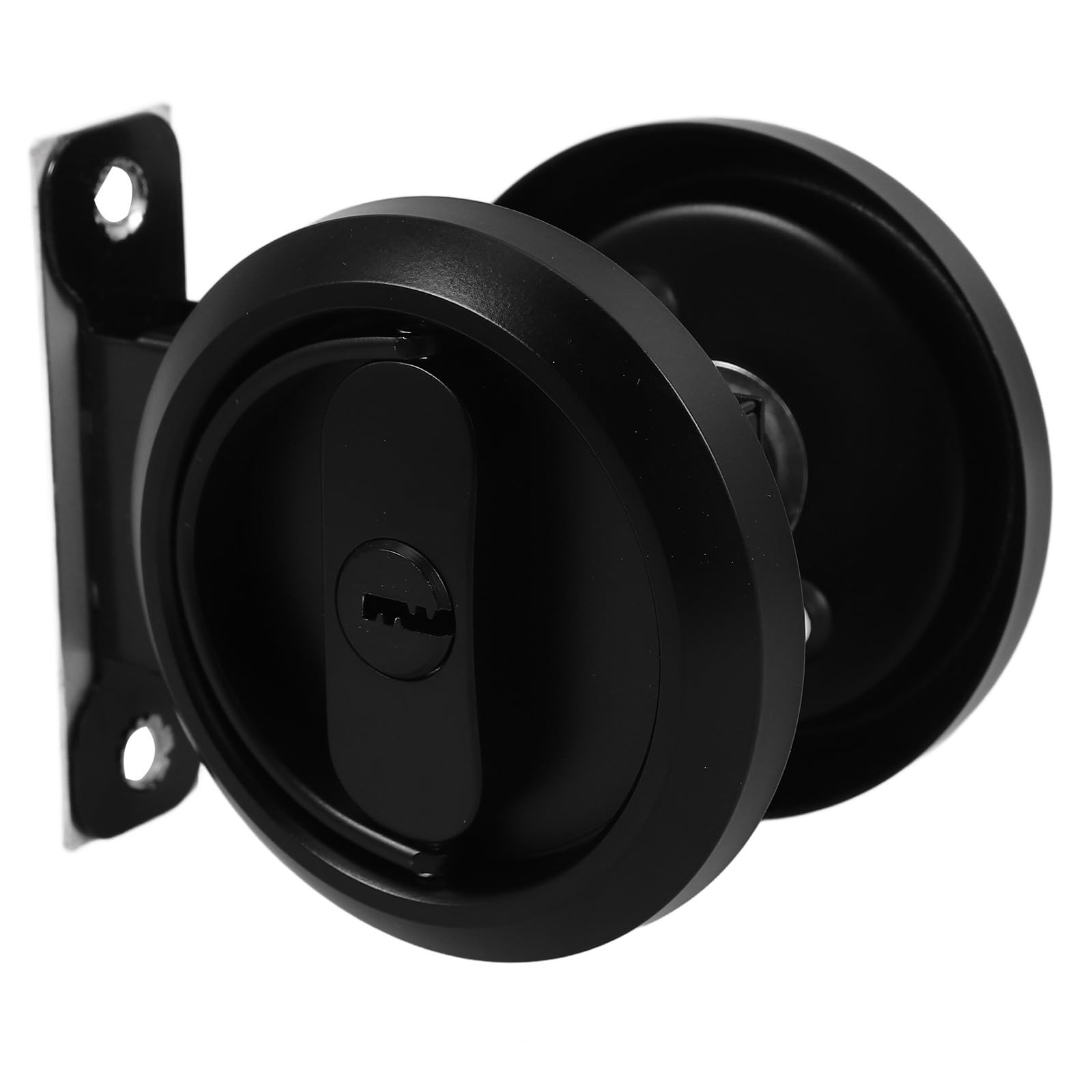 FRCOLOR Cerradura Invisible Redonda para Puertas Interiores de Acero Inoxidable, Resistente Corrosión, Diseño Elegante para Dormitorio y Baño
