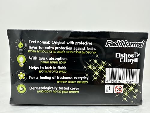 Image of Feel Normal Disposable Black Panty Liners for Women 36 pcs with Protective Layer for Extra Protection Against Leaks