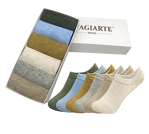 Image of MAGIARTE Cotton No Show Socks Soft Pure Cotton Low Cut Athletic Invisable Non Slip Socks for Women and Men