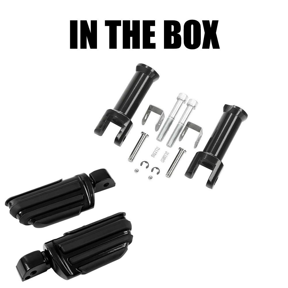 PSLER Repose-pieds Gauche Et Droit Pour Les Modèles Softail Heritage Sport Glide Softail Slim Street Bob Breakout Low Rider 2018-2025 (Noir