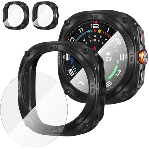 Pack Samsung Galaxy Watch 7 Ultra 47mm protection ecran verre et coque TPU