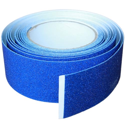 Image of Anti Slip Tape 2 Inch Wide, Waterproof Grip Adhesive Heavy Duty High Traction Friction for Indoor /Outdoor Steps (17 Ft /Blue).