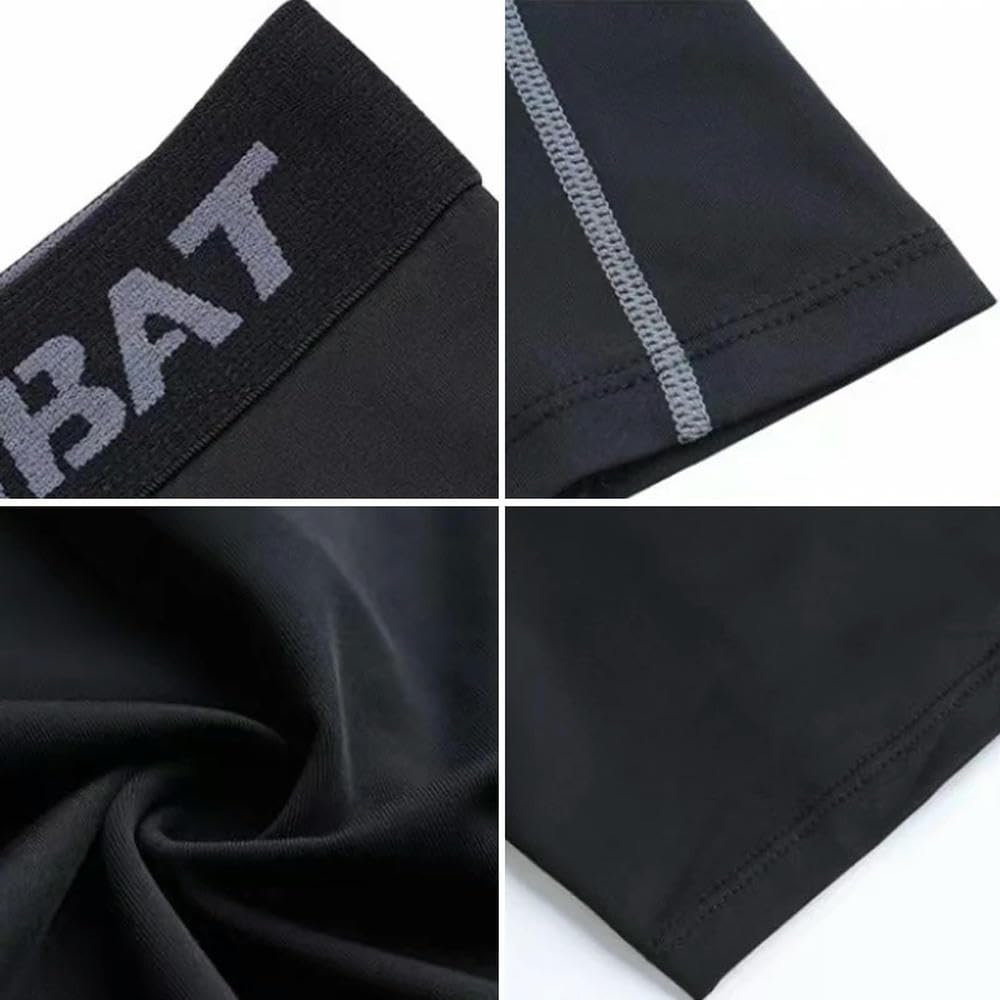 DYRBF Leggings da uomo a compressione con stampa a lettere in vita, per corsa, palestra, corti, lunghezza intera, nero, bianco, blu navy, grigio