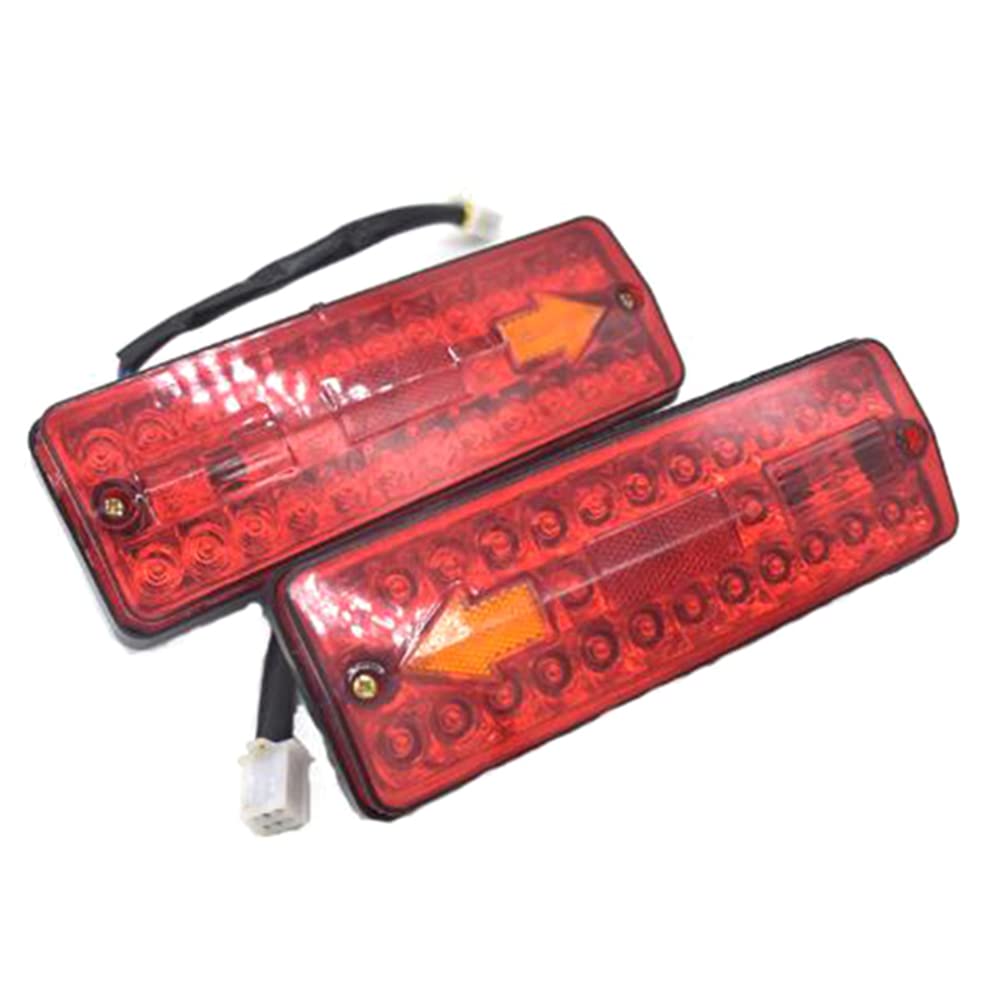 ACSUZ 2Pcs LED Rear Tail Light 12V DC Brake Turn Signal Reverse Lamp for Electric-Tricycle
