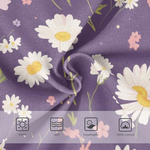 KLL Seamless Daisy Flower Purple Baby Boys Soft Underwear Briefs Breathable Undies3