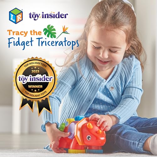 Learning Resources Tracy the Fidget Triceratops, 1 Piece, Ages 18 Months+, Baby Toys - Image 2