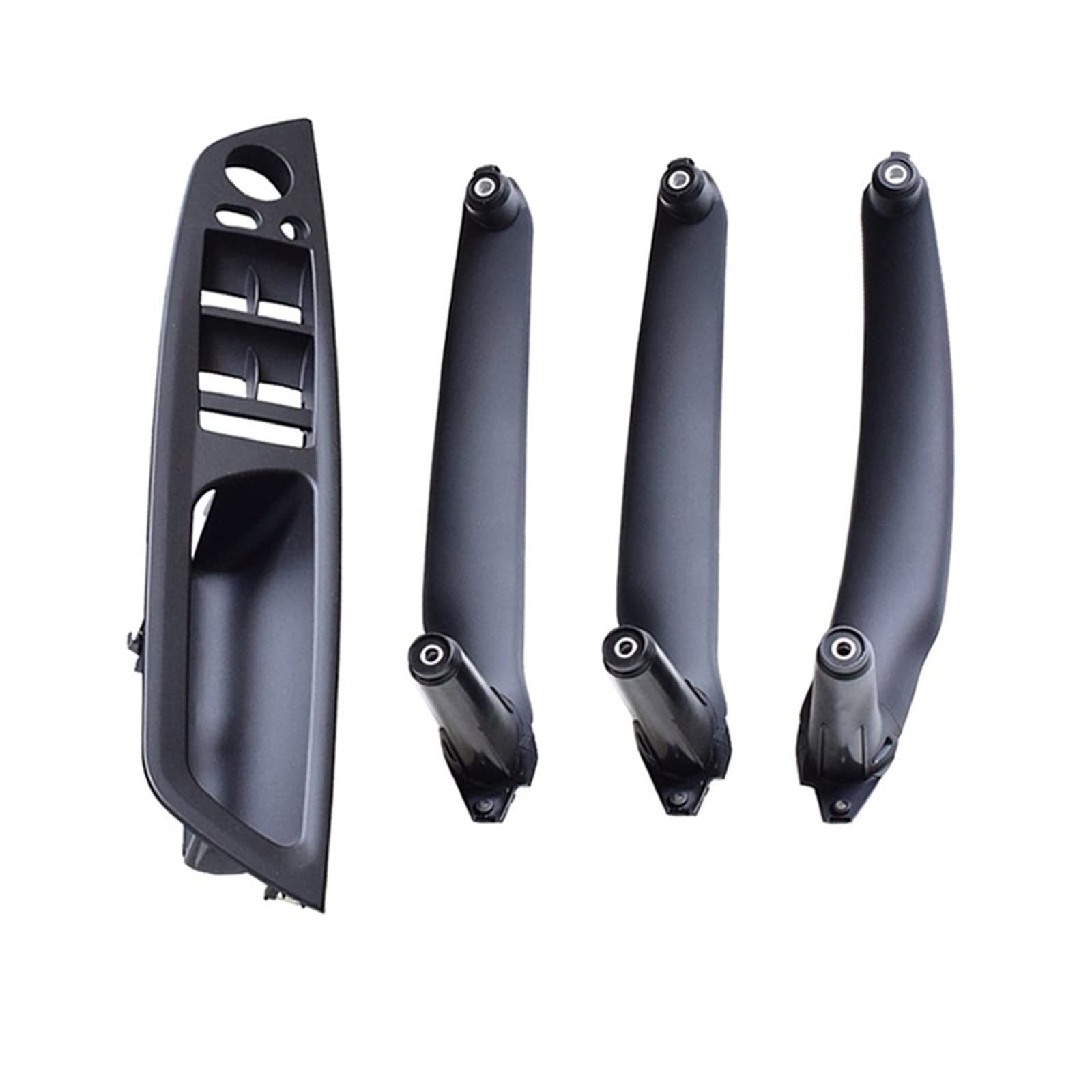 FANGZIQF Inner Door Pull Handles for E70 for E71 for E72 for X5 for X6 2007-2014 Car Interior Door Handle Inner Panel Pull Trim Cover(Black-4Pcs-RHD)