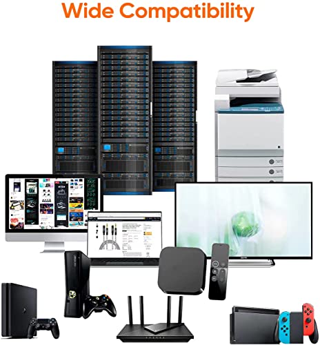 Image of CableCreation Angle CAT6 Ethernet Patch Cable(3.3 Feet), Downward Angled Lan Cable with 50U Gold Plated Contact, Black Color