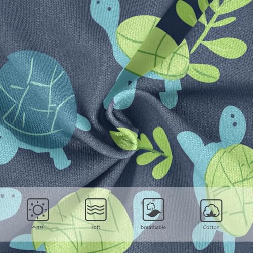Wusikd Cute Turtle Girls' Underwear Cotton Blue Girls Briefs Soft Toddler Underwear 2T3