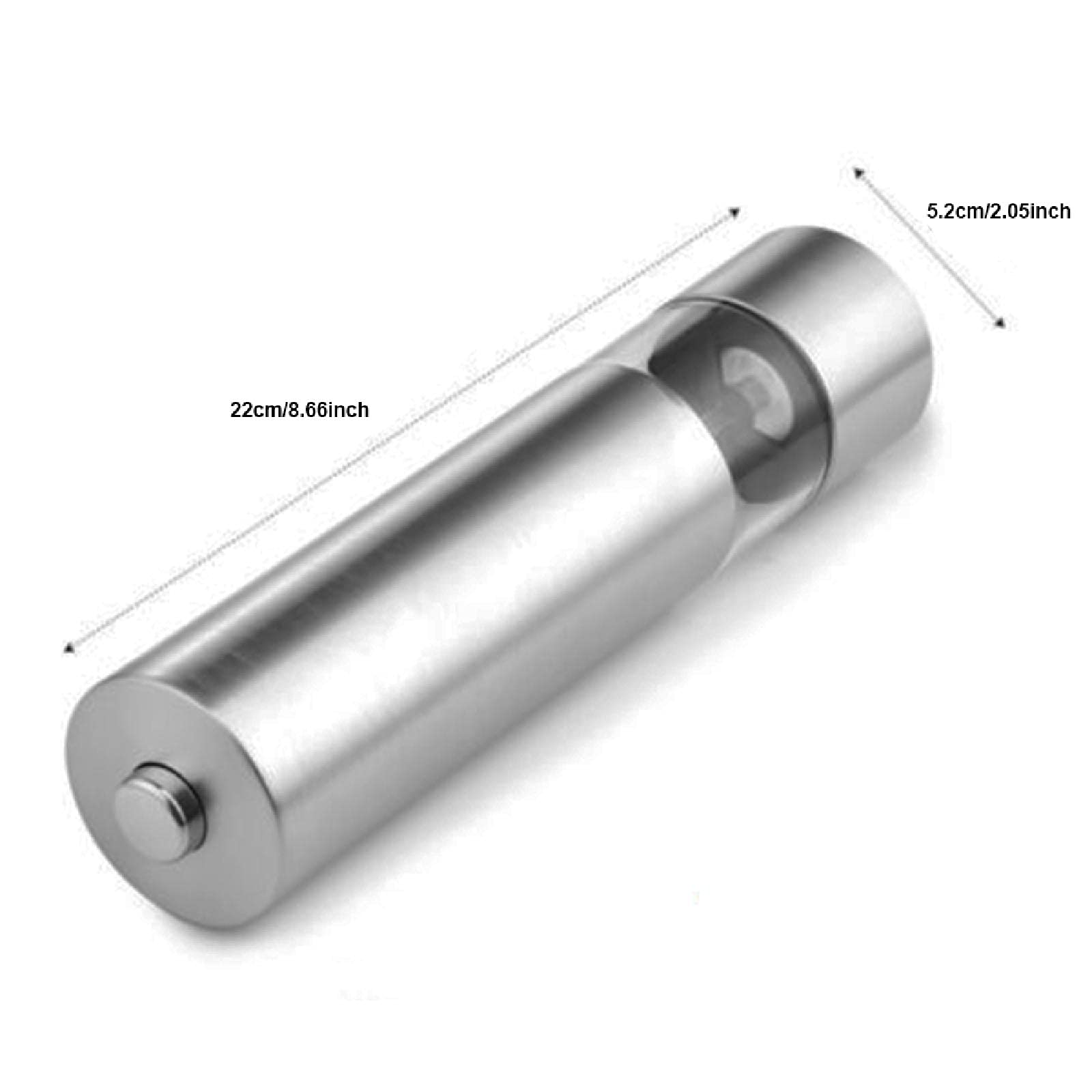 Macinapepe elettrico in acciaio inox, con una sola mano, macinapepe per cucina, campeggio, ristorante e barbecue, 3 pezzi