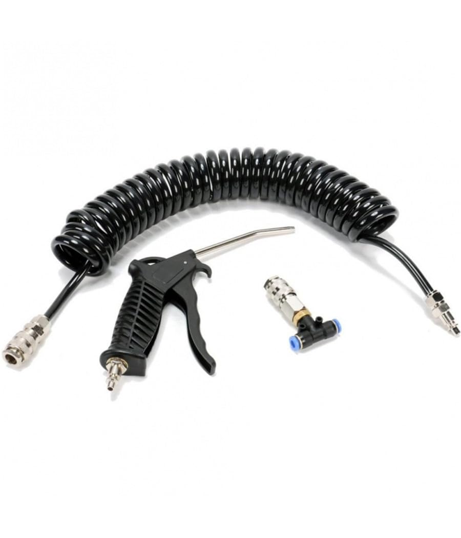 TrAdE Shop Traesio SOFFIATORE Pistola UGELLO per COMPRESSORE con Tubo Aria COMPRESSA A Spirale