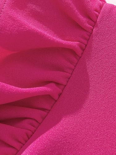 SweatyRocks Girl's Ruffle Cap Sleeve Bodycon Mini Dress Slim Pencil Short Dresses3