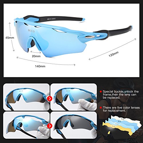DUCO polarizzato Sport Occhiali da Sole per lo Sci...