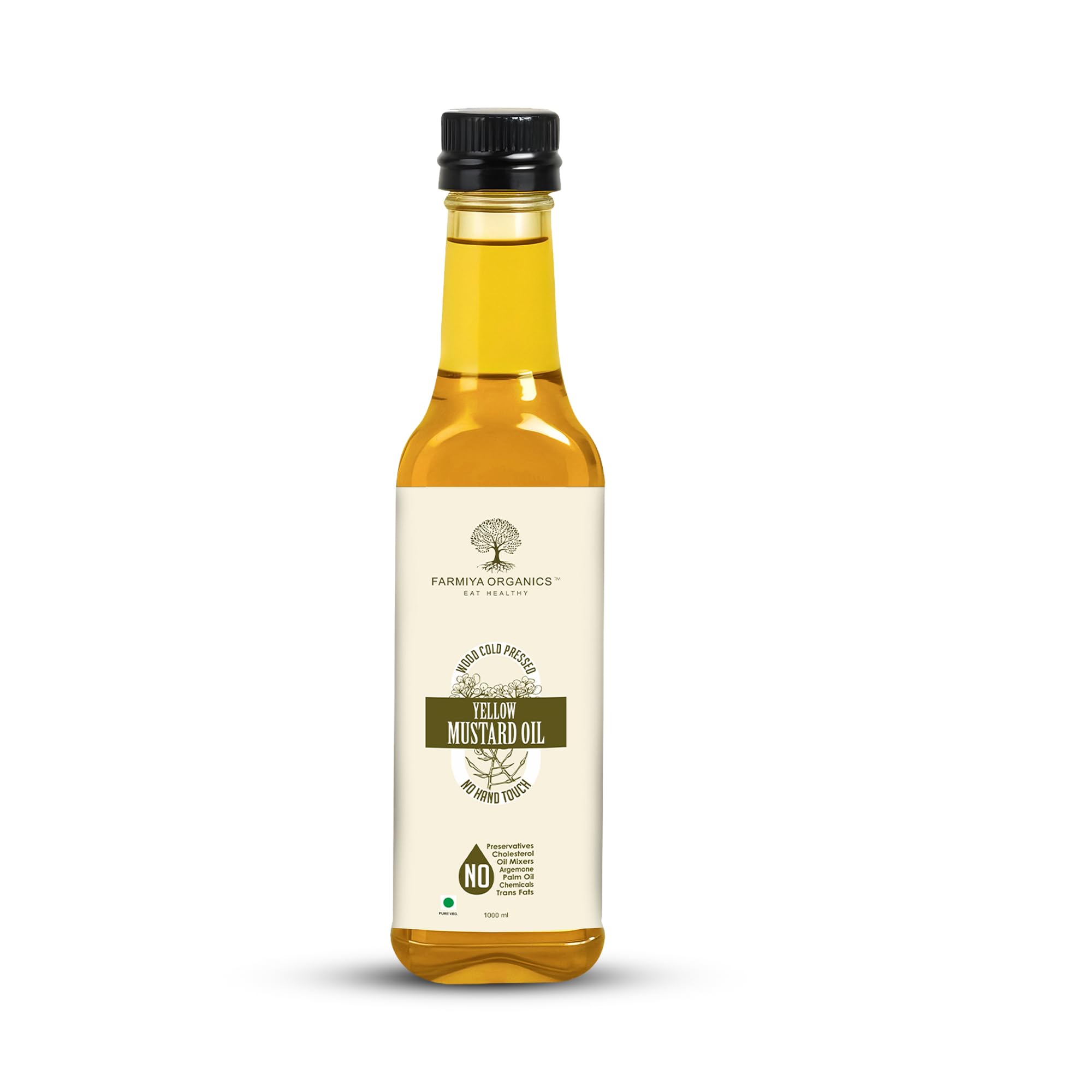Farmiya Organics 100% Pure Wood Pressed Mustard Oil 1 Litre Cooking Oil With Kachhi Ghani Process Sarso Oil (B0C4FDCR9N) Amazon Price History, Amazon Price Tracker